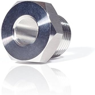 1/2-28 to 13/16-16 Threaded Adapter Fitting Stainless Steel - Automotive