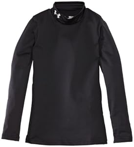 Under Armour Junior ColdGear Fitted Mock Neck Long Sleeve Compression Running Top - X Large