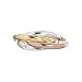 Sterling Silver Rhodium Plated and Rose and Yellow Gold over Sterling Silver Trinity Band Ring