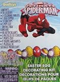 Marvel Ultimate Spiderman Easter Egg Decorating Kit. Kit Includes Stickers, Wrappits, Egg Tablets, Egg Stands, Egg Dipper and Instructions. NON-TOXIC PURE FOOD COLORS