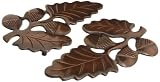 DII Autumn Leaf Acorn Same Design Trivet, Antique Copper Finish, Set of 2
