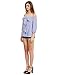 Milumia Women's Tie-bow Vertical Stripe Ruffle Off The Shoulder Blouse Top