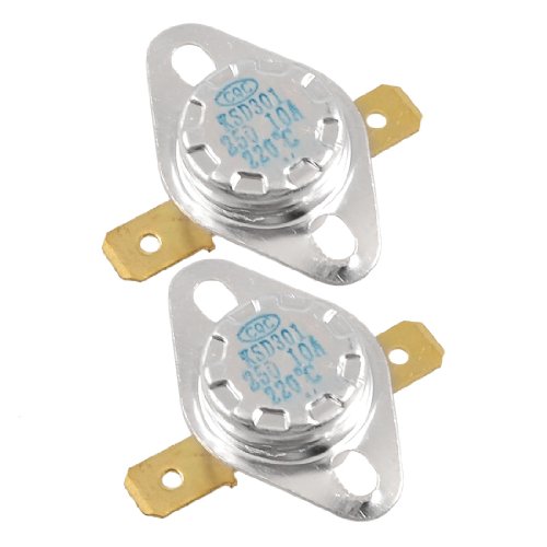 2 Pcs 220C NC Temperature Switch Ceramic Thermostat KSD301