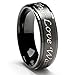 Cavalier Jewelers True Love Waits Purity Ring in Titanium Black Plated (6mm Wide) - Men's & Women's Sizes