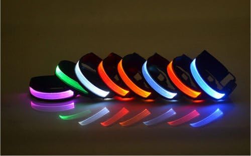 Flashing LED Safety Night Reflective Belt Strap Arm Band Armband For Running S3, Running Light -Reflective LED Armband -Safety for Walking