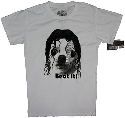 SOCIAL REPUBLIC BEAT IT MICHAEL JACKSON PUPPY DOG LOOK ALIKE T-SHIRT LARGE