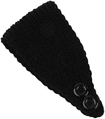 Sunko Handmade Women Ear Warmer Headwrap Double Color Headband Knit Flower Hairband