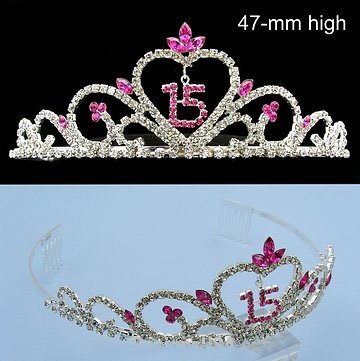 New Quinceanera 15 Birthday Tiara T55