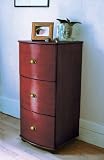 BOW FRONTED FILING STORAGE CABINET 3 DRAWER IN MAHOGANY