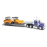 Kenworth W900 Construction Truck w  Road Roller by New Ray