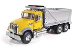1/50 Mack Granite MP Dump Truck, Yellow/Silver