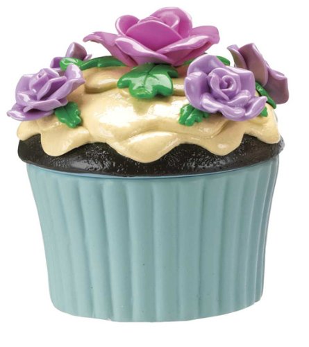 Ceramic Cupcake Trinket Box - Ganz Made With Love Cupcake Trinket Box