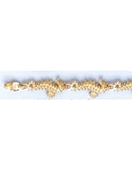 Gold Nautical Braclt Bracelet 3-D Seahorse Bracelet