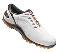 Hot Sale FootJoy Mens FJ Sport Spikeless Golf Shoes : White - Orange Medium 9.5