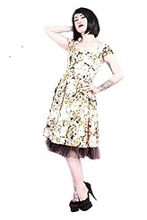 Flared-Skirt General Print Fitted Short Spring Square Neck  Dress