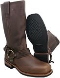 Xelement Men's Dark Brown Crushed Super Harness Boots - Size : 10 1/2