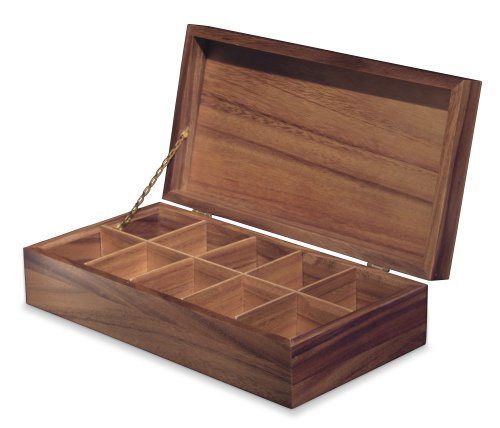 Ironwood Gourmet Acacia Wood Rectangle Tea Chest