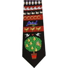 12 Days of Christmas Red New Novelty Tie
