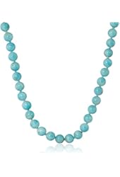 Sterling Silver 8mm Gemstone Necklace, 24"