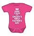 Fathers Day Gift - Keep Calm It's Daddy's First Father's Day Baby Onesie 3 - 6 months Wow pink