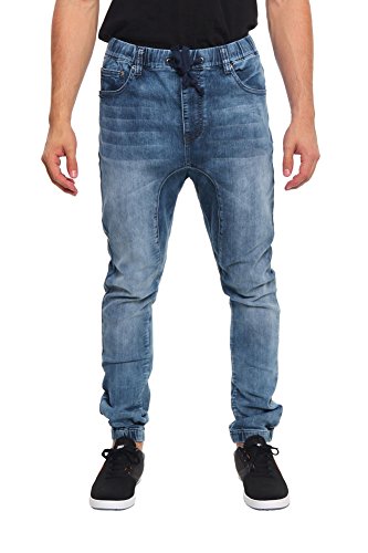 Victorious Men's Jogger Denim Pants JG803 - DARK INDIGO - Medium