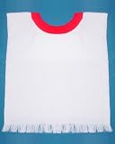 Rabbit Skins Pullover Towel Bib. 1000 - One Size - White / Red