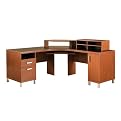Empire Collection Corner Desk - Autumn Cherry/ Black