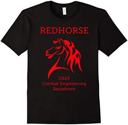 Men's Red Horse Usaf Combat Engineering Squadrons TShirt 3XL Black