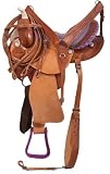 Barrel Racing Purple Ostrich Horse Western Saddle Tack 16