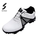 Stylo Legend Leather Waterproof Golf Shoes White/Black
