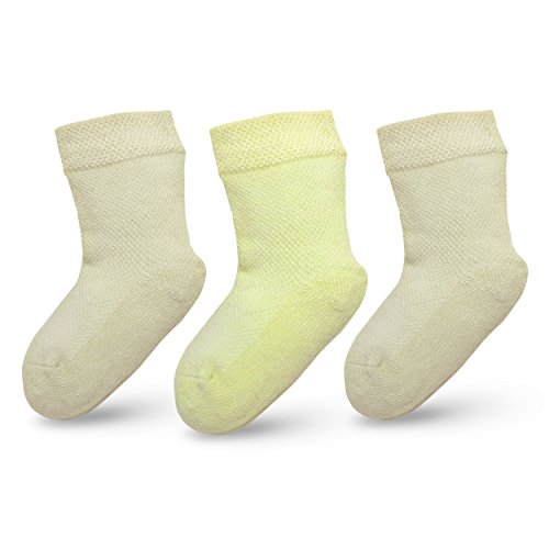 Brooklyn Bamboo Softest Bamboo Newborn Baby Socks Unisex 3 Pack Hypoallergenic