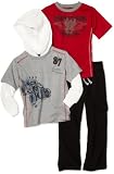 Nannette Boys 2-7 Toddler Car Hoodie with T-Shirt and Jean Set