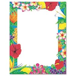 Geographics Design Paper, Luau, 24 lb, 8.5 x 11 Inches, 100 Sheets Per Pack (46884)
