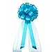 Turquoise Wedding Pull Bows with Tulle Tails - 8