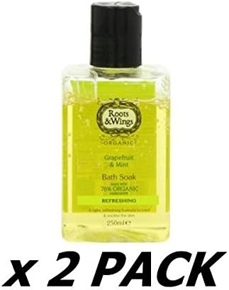 Roots And Wings Organic Refreshing Grapefruit And Mint Bath Soak 250ML (Pack of 2)