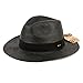 Epoch Unisex Fedora Stylish Hat (Small/Medium, Black)