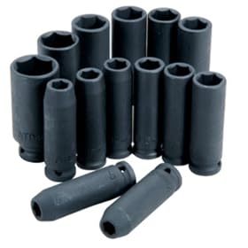 Advanced Tool Design Model  ATD-4301  14 Piece 6 Point Deep Metric Impact Socket Set
