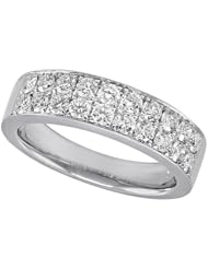 14K White Gold 0.93cttw Round Diamond Ring Band