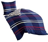 Bierbaum Wohnen 4847_04 135 x 200 cm Mako-Satin-Bettwäsche 4847 marine