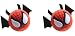 Search : Red Spider-Man Face w/ Wings Car Truck SUV Antenna Topper - 2PK