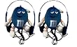 M & M's Mini Plush Radio with Headphones, BLUE, (2 PACK)