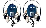 M & M's Mini Plush Radio with Headphones, BLUE, (2 PACK)