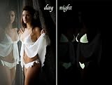 LuminoGlow Lingerie, Baby Doll, Gr. M, Weiss