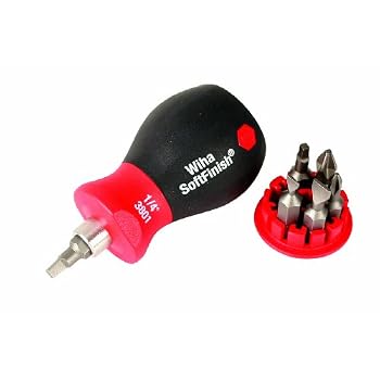Set A Shopping Price Drop Alert For Wiha 38048 Stubby Screwdriver With Six-In-One Insert Bits, Multi-Bit