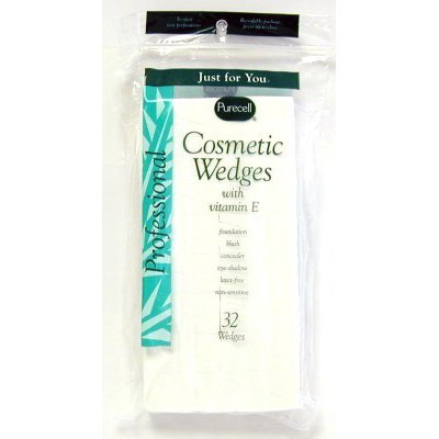 Purecell Professional Cosmetic Wedges with Vitamin-E (Pack 32)