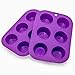 Muffin Cupcake Quiche Pan, 6-cup (Set of 2) 100% Food Grade Nonstick Silicone Bakeware by Happy Cook