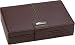 Dulwich Brown Leather with Green Lining 15 Piece Cufflink Box