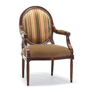 Triomphe Oval Back Chair - Gibson Stone and Taupe - Frontgate