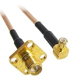 Gino RP-SMA Female to MCX Male Right Angle Adapter RF Jumper Cable