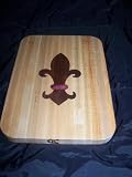 Cutting Board with Fleur de Lis Design